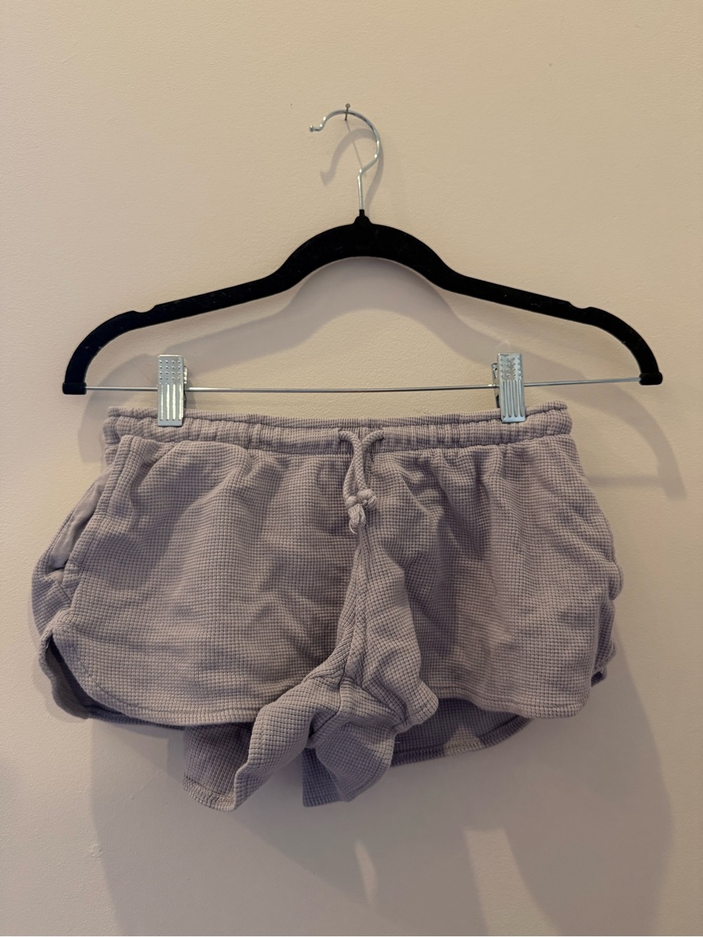 Brandy Melville Light Mauve Waffle Knit Athletic Shorts